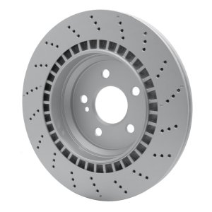 Mercedes-Benz CL550 Brake Rotor (1) - Rear - R1 Concepts - GEOSPEC Coated Rotor - Drilled - `10-`14